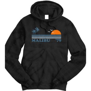 Malibu California Beach Retro Sun Surfing 70S Gift Tie Dye Hoodie