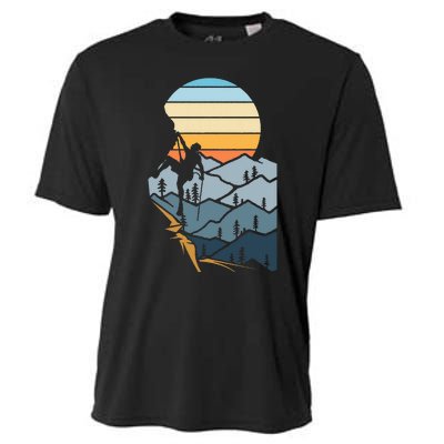 Mountain Climber Boulder Sports Hobby Rock Climbing Cooling Performance Crew T-Shirt