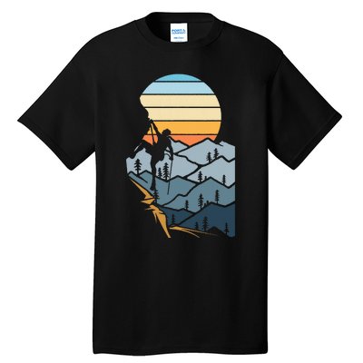 Mountain Climber Boulder Sports Hobby Rock Climbing Tall T-Shirt