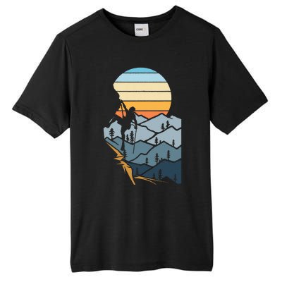 Mountain Climber Boulder Sports Hobby Rock Climbing Tall Fusion ChromaSoft Performance T-Shirt