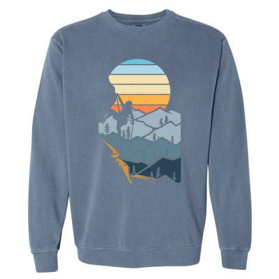 Mountain Climber Boulder Sports Hobby Rock Climbing Garment-Dyed Sweatshirt