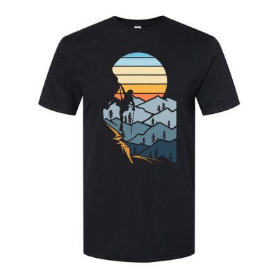 Mountain Climber Boulder Sports Hobby Rock Climbing Softstyle CVC T-Shirt