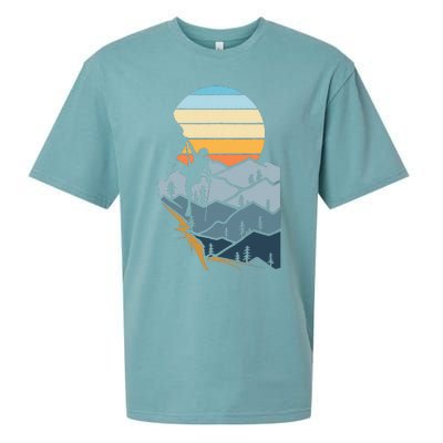 Mountain Climber Boulder Sports Hobby Rock Climbing Sueded Cloud Jersey T-Shirt