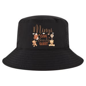 Mimi Can Bearly Wait Bear Gender Neutral Baby Shower Cool Comfort Performance Bucket Hat