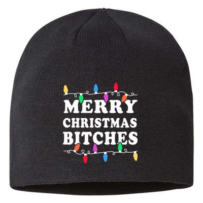 Merry Christmas Bitches Inappropriate Christmas Sustainable Beanie