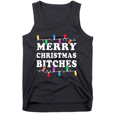 Merry Christmas Bitches Inappropriate Christmas Tank Top