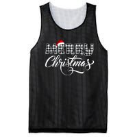 Merry Christmas Buffalo Black And White Plaid Mesh Reversible Basketball Jersey Tank