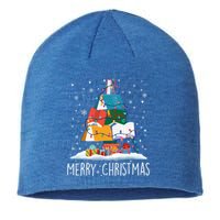 Merry Christmas Books Tree Xmas Book Lovers Gift Sustainable Beanie