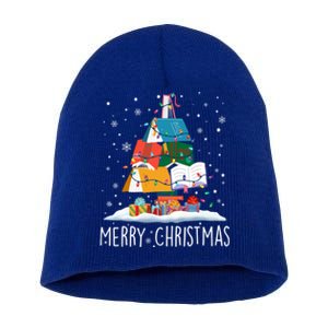 Merry Christmas Books Tree Xmas Book Lovers Gift Short Acrylic Beanie