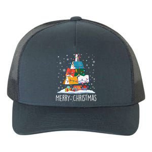 Merry Christmas Books Tree Xmas Book Lovers Gift Yupoong Adult 5-Panel Trucker Hat