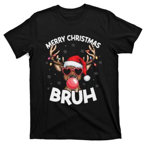 Merry Christmas Bruh Reindeer Funny Xmas Ns T-Shirt