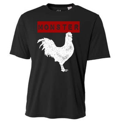 Monster Cock Big Dick Energy Funny Chicken Gift Cooling Performance Crew T-Shirt