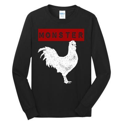 Monster Cock Big Dick Energy Funny Chicken Gift Tall Long Sleeve T-Shirt