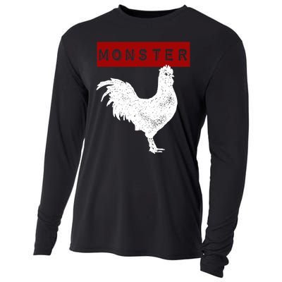 Monster Cock Big Dick Energy Funny Chicken Gift Cooling Performance Long Sleeve Crew