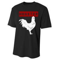 Monster Cock Big Dick Energy Funny Chicken Gift Performance Sprint T-Shirt