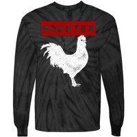 Monster Cock Big Dick Energy Funny Chicken Gift Tie-Dye Long Sleeve Shirt