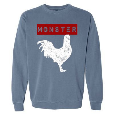 Monster Cock Big Dick Energy Funny Chicken Gift Garment-Dyed Sweatshirt