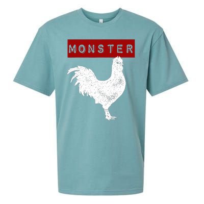 Monster Cock Big Dick Energy Funny Chicken Gift Sueded Cloud Jersey T-Shirt