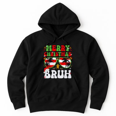 Merry Christmas Bruh Xmas Santa Claus Snow Groovys Boy Hoodie