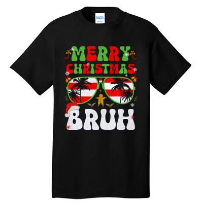 Merry Christmas Bruh Xmas Santa Claus Snow Groovys Boy Tall T-Shirt