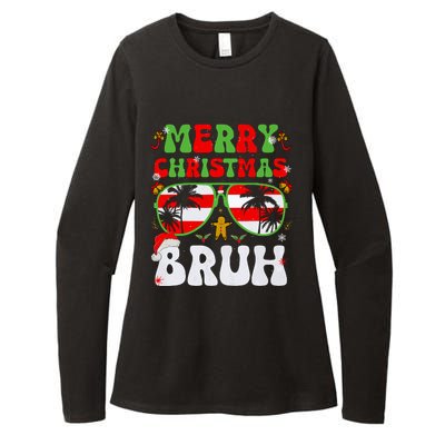 Merry Christmas Bruh Xmas Santa Claus Snow Groovys Boy Womens CVC Long Sleeve Shirt