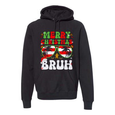 Merry Christmas Bruh Xmas Santa Claus Snow Groovys Boy Premium Hoodie