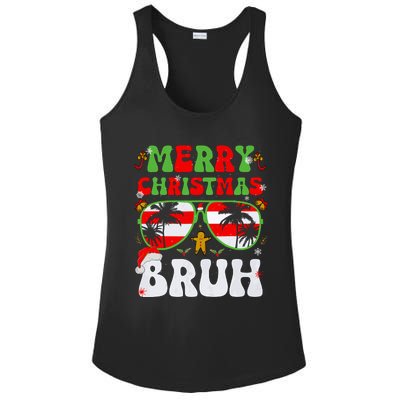 Merry Christmas Bruh Xmas Santa Claus Snow Groovys Boy Ladies PosiCharge Competitor Racerback Tank