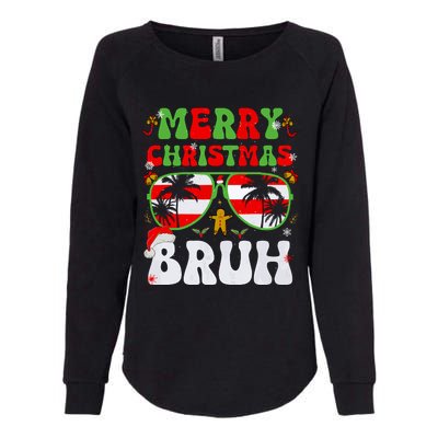 Merry Christmas Bruh Xmas Santa Claus Snow Groovys Boy Womens California Wash Sweatshirt