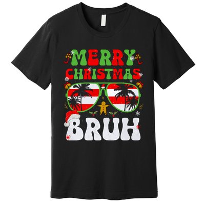 Merry Christmas Bruh Xmas Santa Claus Snow Groovys Boy Premium T-Shirt