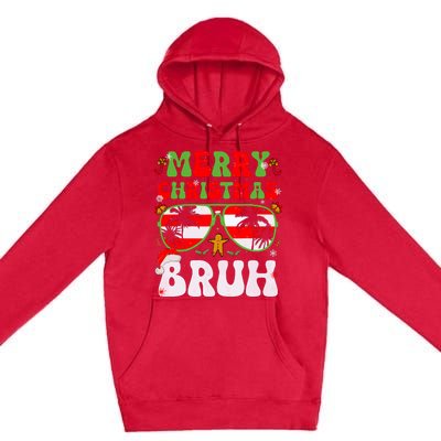 Merry Christmas Bruh Xmas Santa Claus Snow Groovys Boy Premium Pullover Hoodie