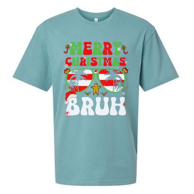 Merry Christmas Bruh Xmas Santa Claus Snow Groovys Boy Sueded Cloud Jersey T-Shirt