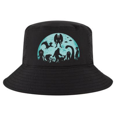 Mythical Creatures Bigfoot Loch Ness Monster Mothman Cryptid Cool Comfort Performance Bucket Hat