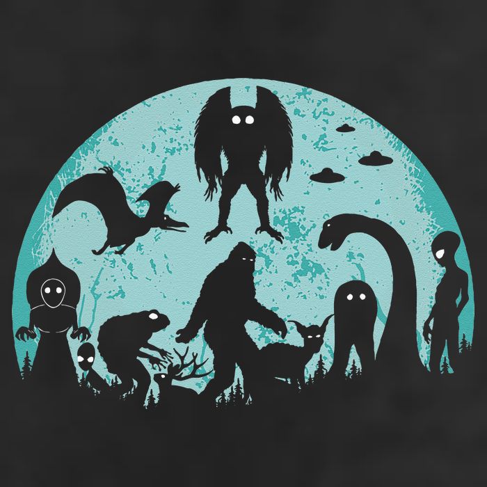 Mythical Creatures Bigfoot Loch Ness Monster Mothman Cryptid Cool Comfort Performance Bucket Hat