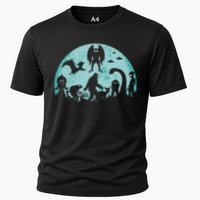 Mythical Creatures Bigfoot Loch Ness Monster Mothman Cryptid Cooling Performance Crew T-Shirt