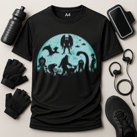 Mythical Creatures Bigfoot Loch Ness Monster Mothman Cryptid Cooling Performance Crew T-Shirt