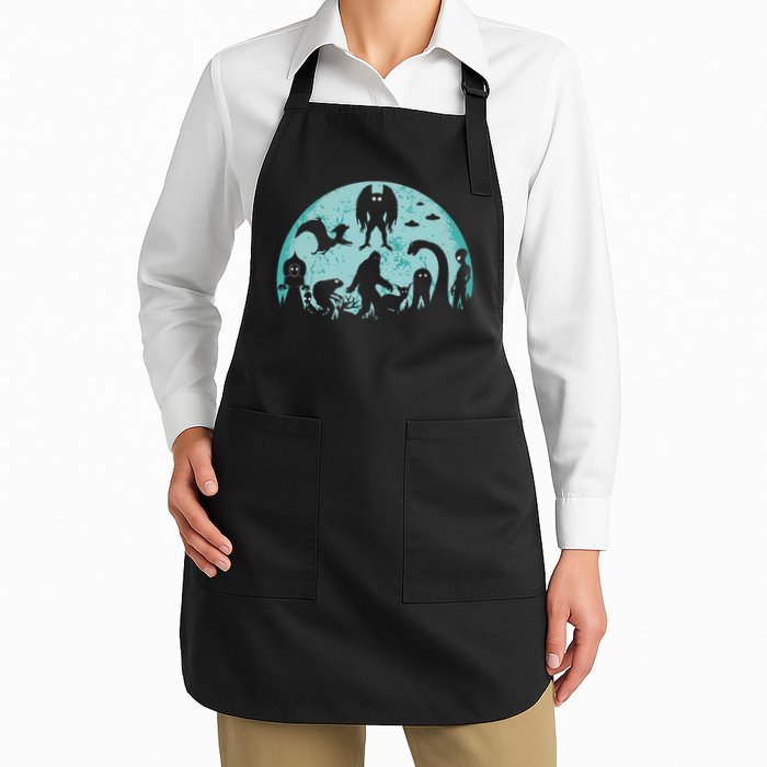 Mythical Creatures Bigfoot Loch Ness Monster Mothman Cryptid Apron