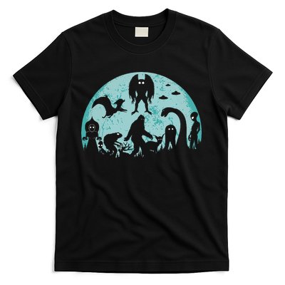 Mythical Creatures Bigfoot Loch Ness Monster Mothman Cryptid T-Shirt
