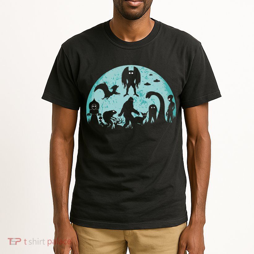 Mythical Creatures Bigfoot Loch Ness Monster Mothman Cryptid Tall T-Shirt