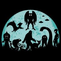 Mythical Creatures Bigfoot Loch Ness Monster Mothman Cryptid Flatbill Hat