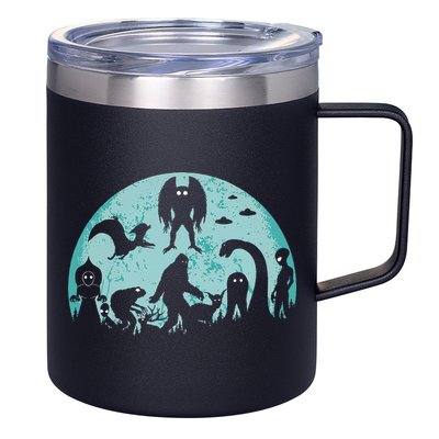 Mythical Creatures Bigfoot Loch Ness Monster Mothman Cryptid 12oz Stainless Steel Coffee Mug
