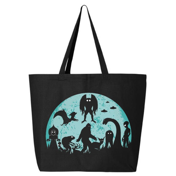 Mythical Creatures Bigfoot Loch Ness Monster Mothman Cryptid 25L Jumbo Tote