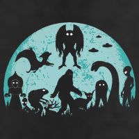 Mythical Creatures Bigfoot Loch Ness Monster Mothman Cryptid 25L Jumbo Tote