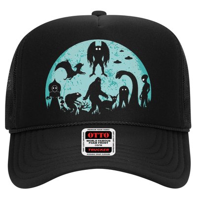 Mythical Creatures Bigfoot Loch Ness Monster Mothman Cryptid Trucker Hat
