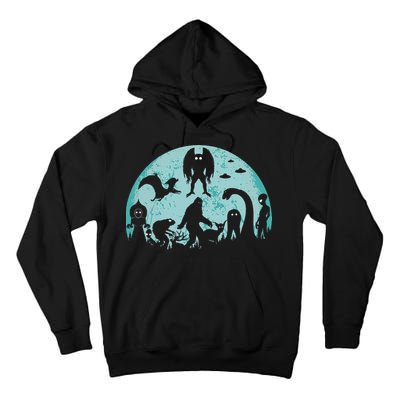 Mythical Creatures Bigfoot Loch Ness Monster Mothman Cryptid Tall Hoodie