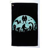 Mythical Creatures Bigfoot Loch Ness Monster Mothman Cryptid Golf Towel