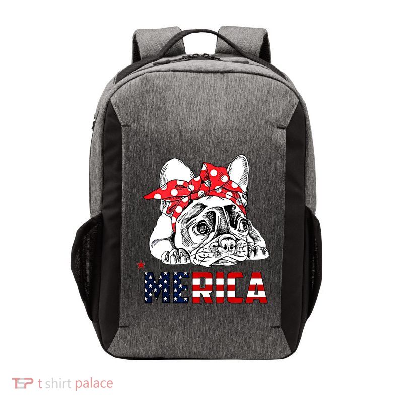 Merica Cute Bulldog 4th Of July Vector Backpack