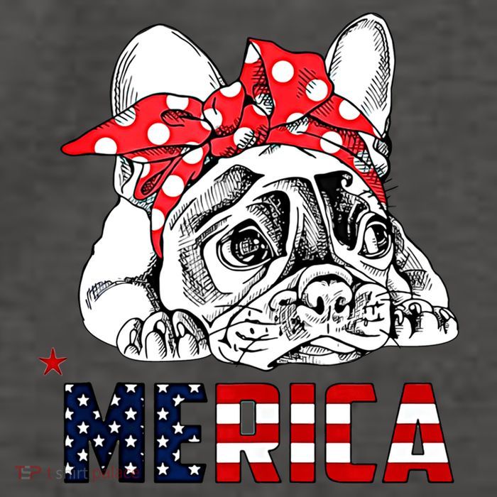 Merica Cute Bulldog 4th Of July Vector Backpack