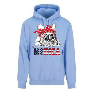 Merica Cute Bulldog 4th Of July Unisex Surf Hoodie