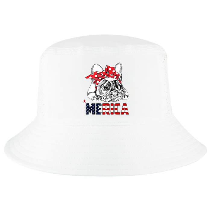 Merica Cute Bulldog 4th Of July Cool Comfort Performance Bucket Hat