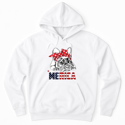 Merica Cute Bulldog 4th Of July Hoodie